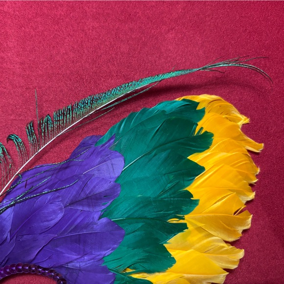 Colorful Feather Butterfly Mask - Picture 5 of 8